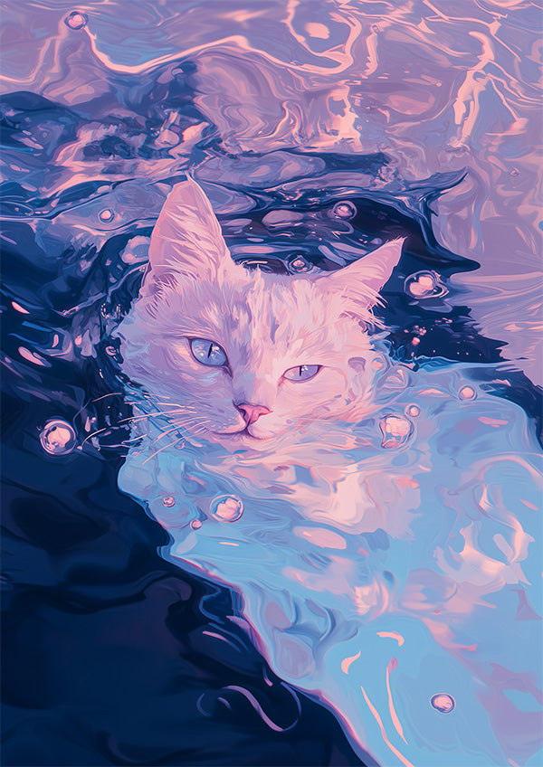 Swimming cat